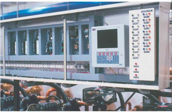 Commercial refrigeration rack system by Heatcraft USA with microprocessor control panel