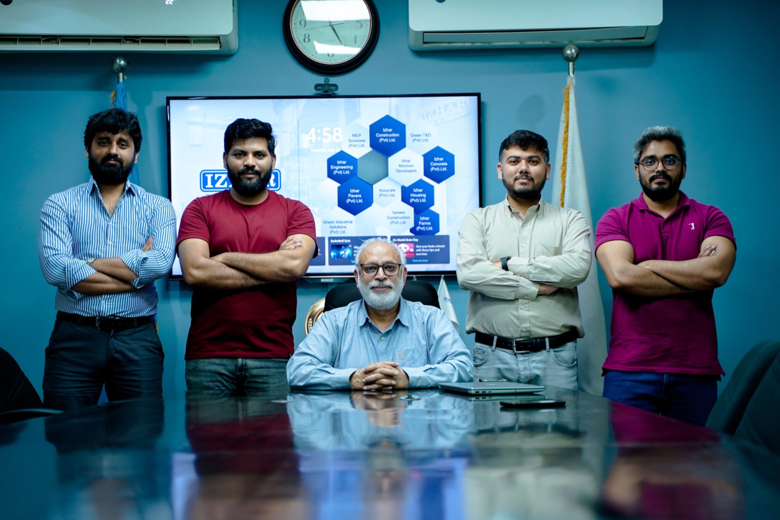 Izhar Foster engineering and business development team in the Lahore office